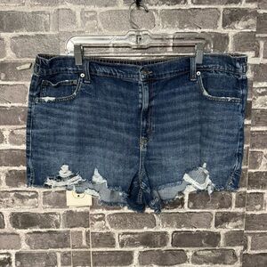 Aerie jean denim shorts distressed cut off